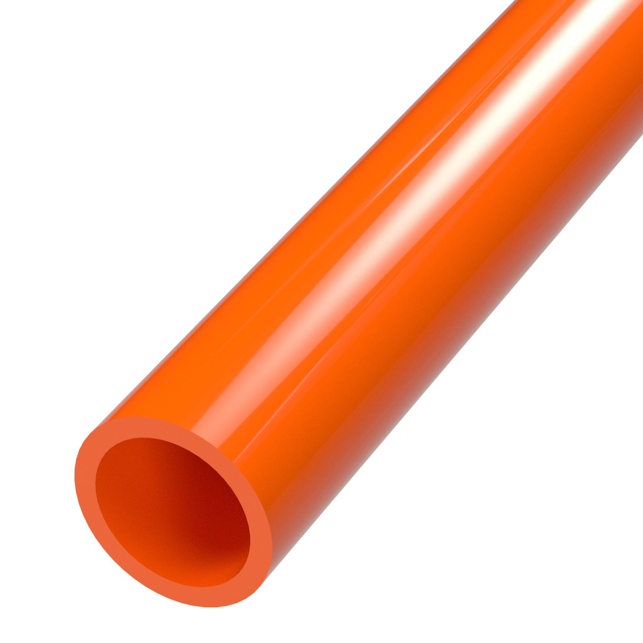 1/2 in. Sch 40 Furniture Grade PVC Pipe - Orange - FORMUFIT