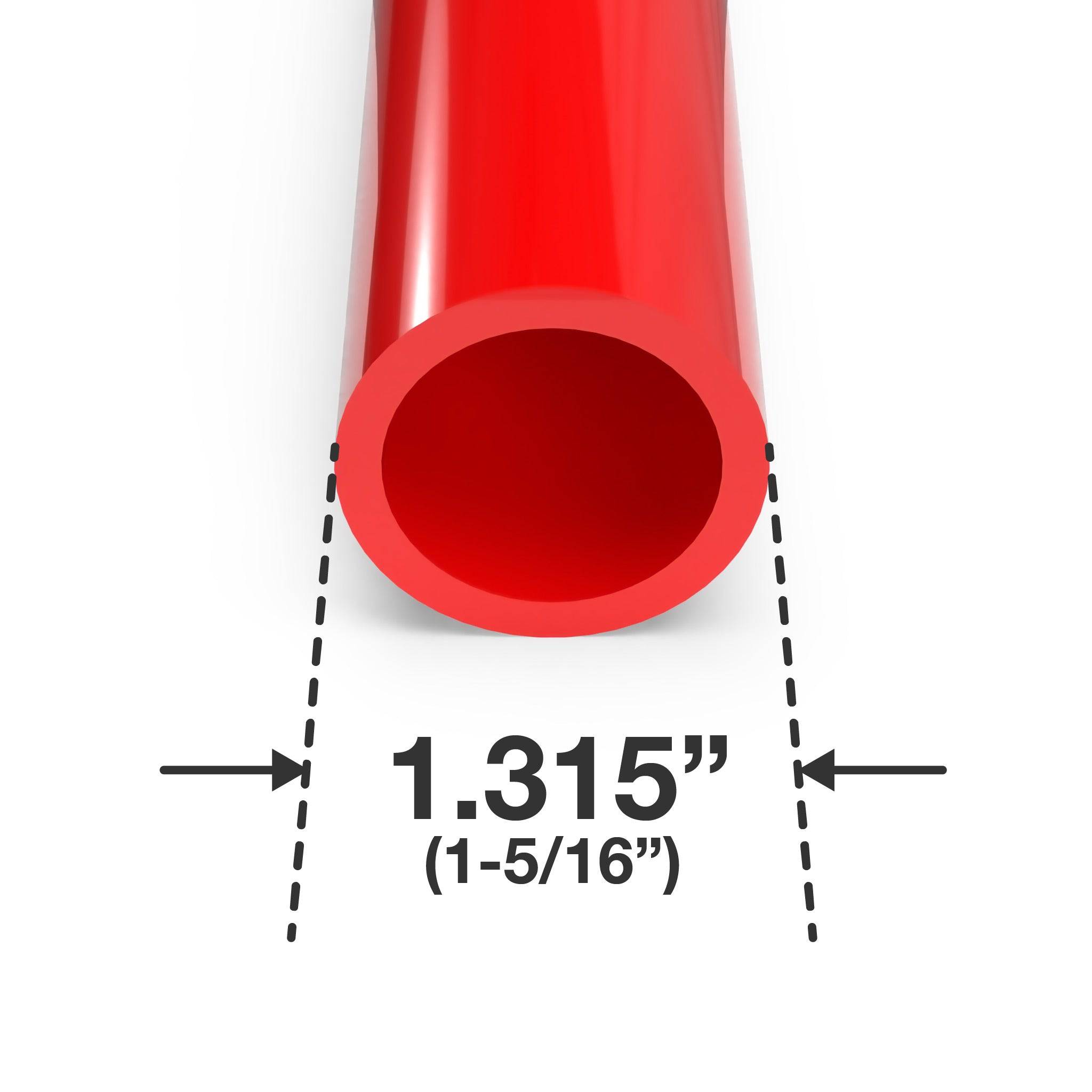 1 in. Sch 40 Furniture Grade PVC Pipe - Red - FORMUFIT