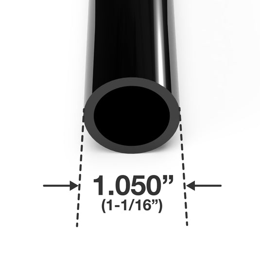 3/4 in. Sch 40 Furniture Grade PVC Pipe - Black - FORMUFIT