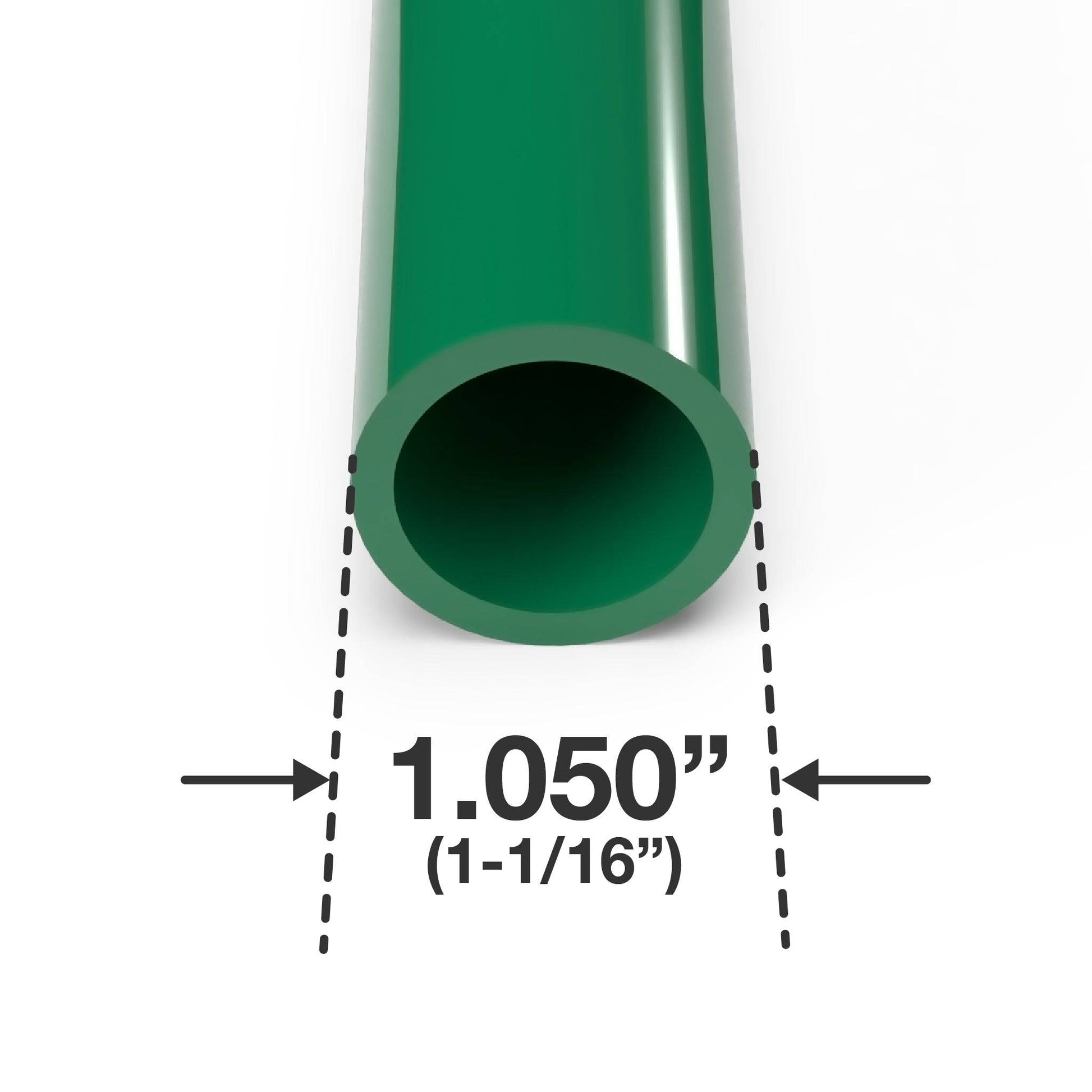 3/4 in. Sch 40 Furniture Grade PVC Pipe - Green - FORMUFIT