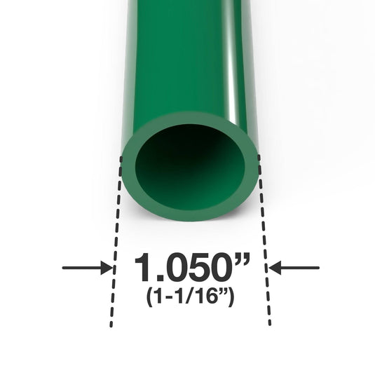 3/4 in. Sch 40 Furniture Grade PVC Pipe - Green - FORMUFIT