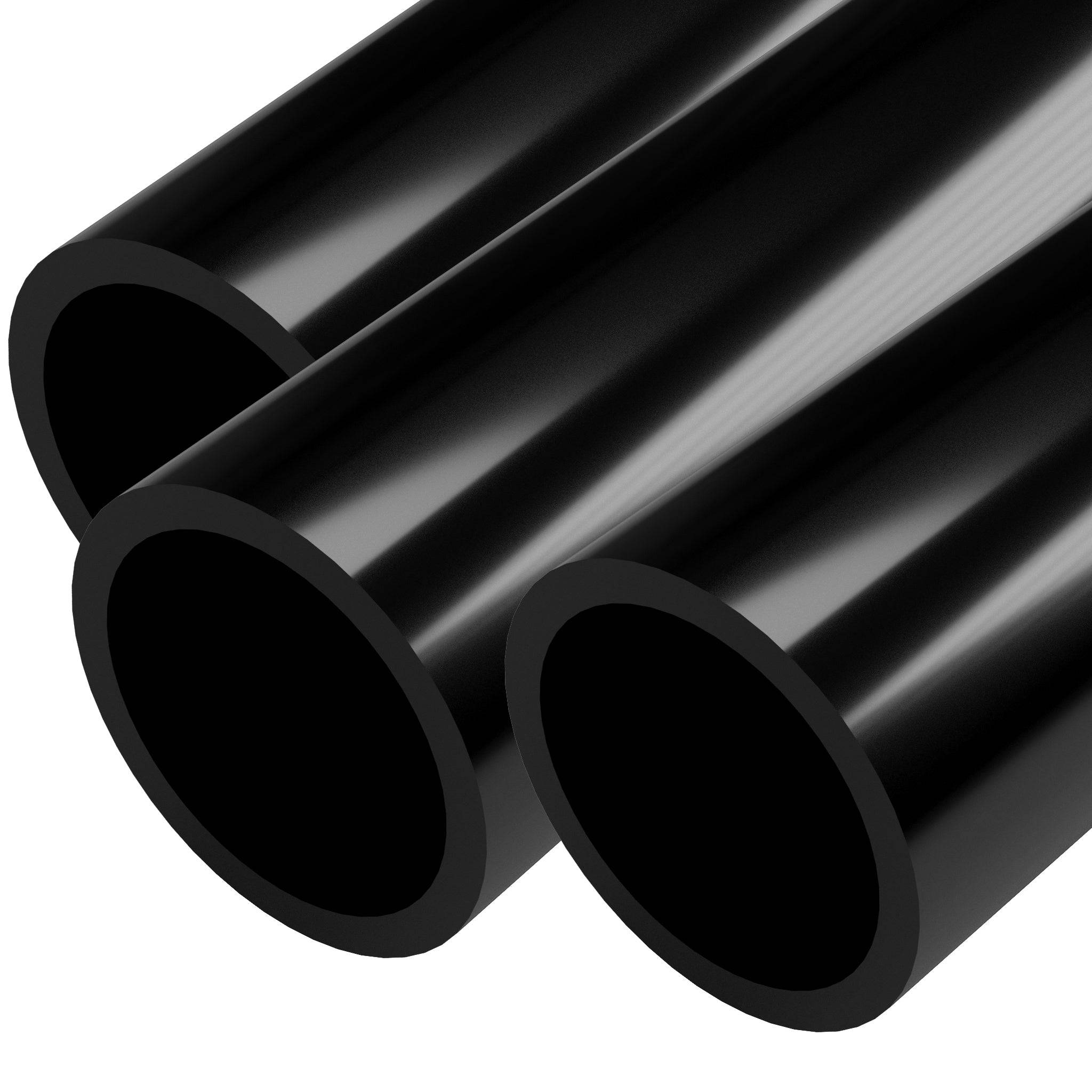 1-1/2 in. Sch 40 Furniture Grade PVC Pipe - Black - FORMUFIT