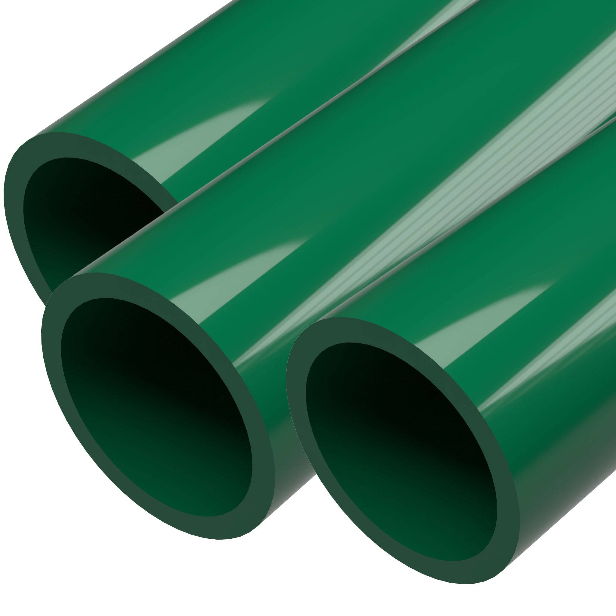 1-1/2 in. Sch 40 Furniture Grade PVC Pipe - Green - FORMUFIT