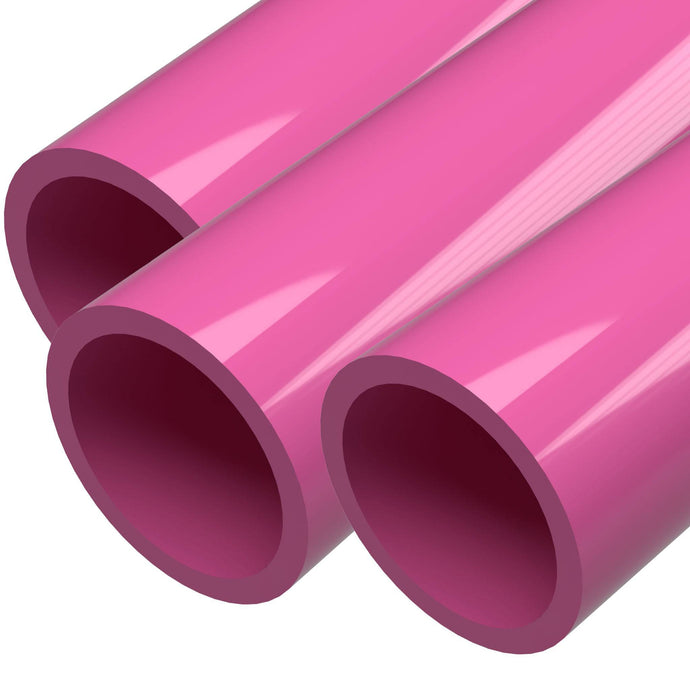 1-1/2 in. Sch 40 Furniture Grade PVC Pipe - Pink - FORMUFIT