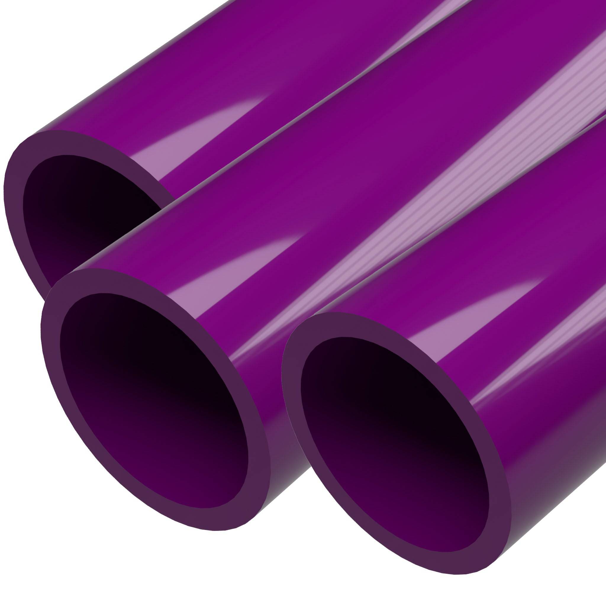 1-1/2 in. Sch 40 Furniture Grade PVC Pipe - Purple - FORMUFIT