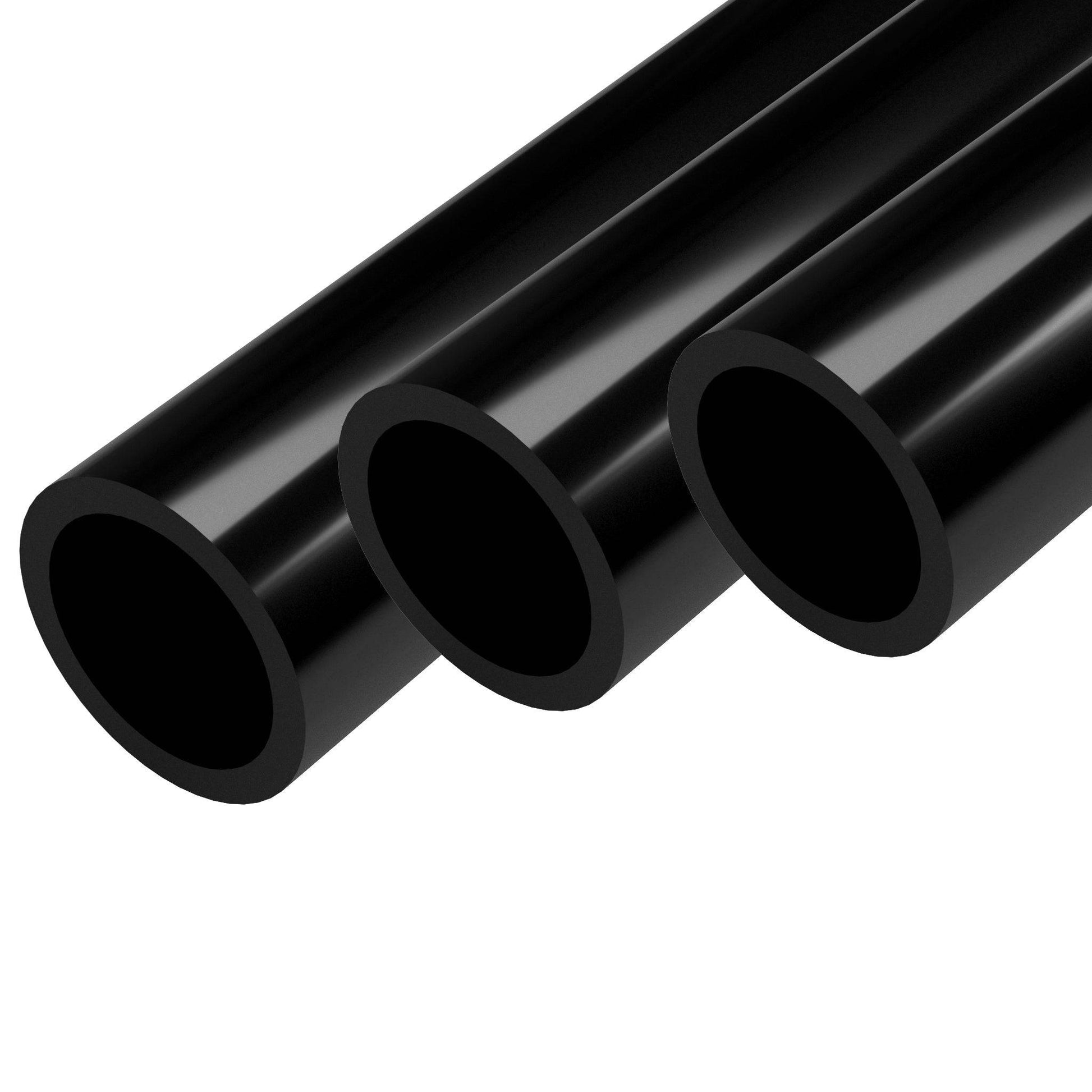 1-1/4 in. Sch 40 Furniture Grade PVC Pipe - Black - FORMUFIT