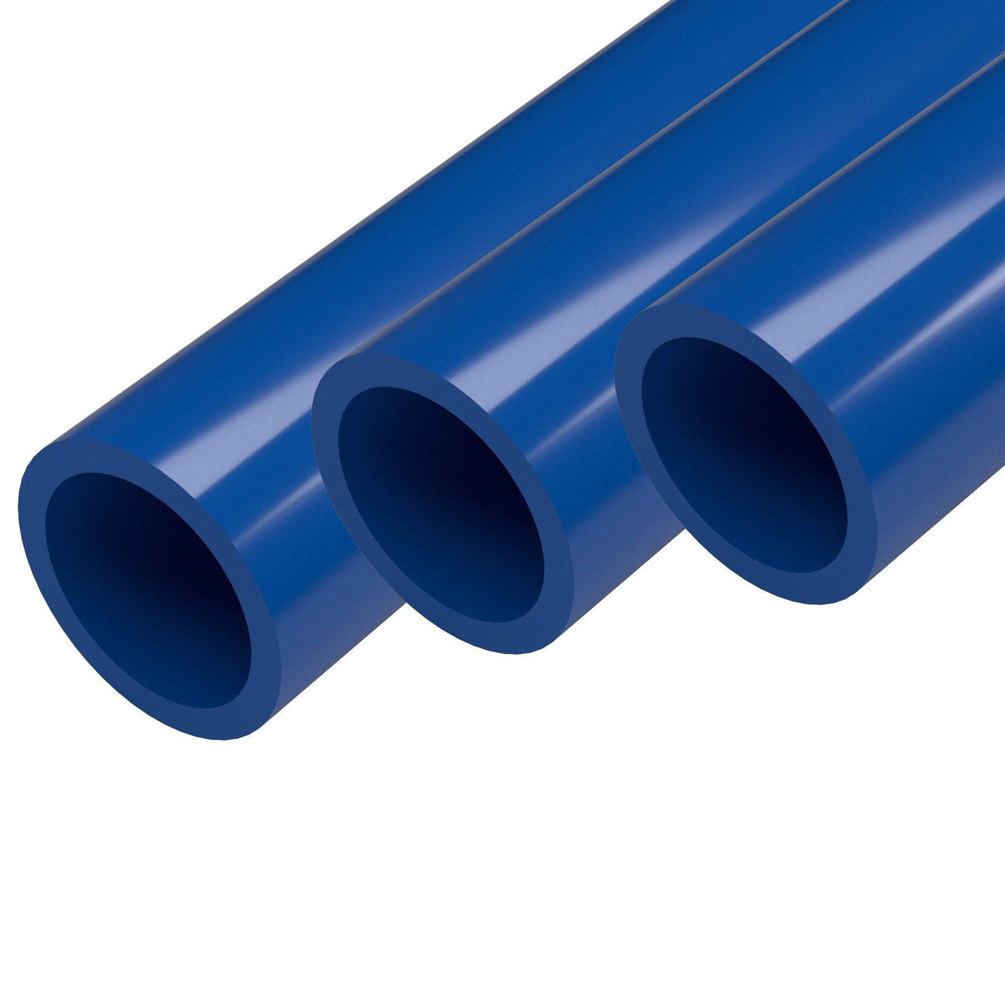 1-1/4 in. Sch 40 Furniture Grade PVC Pipe - Blue - FORMUFIT