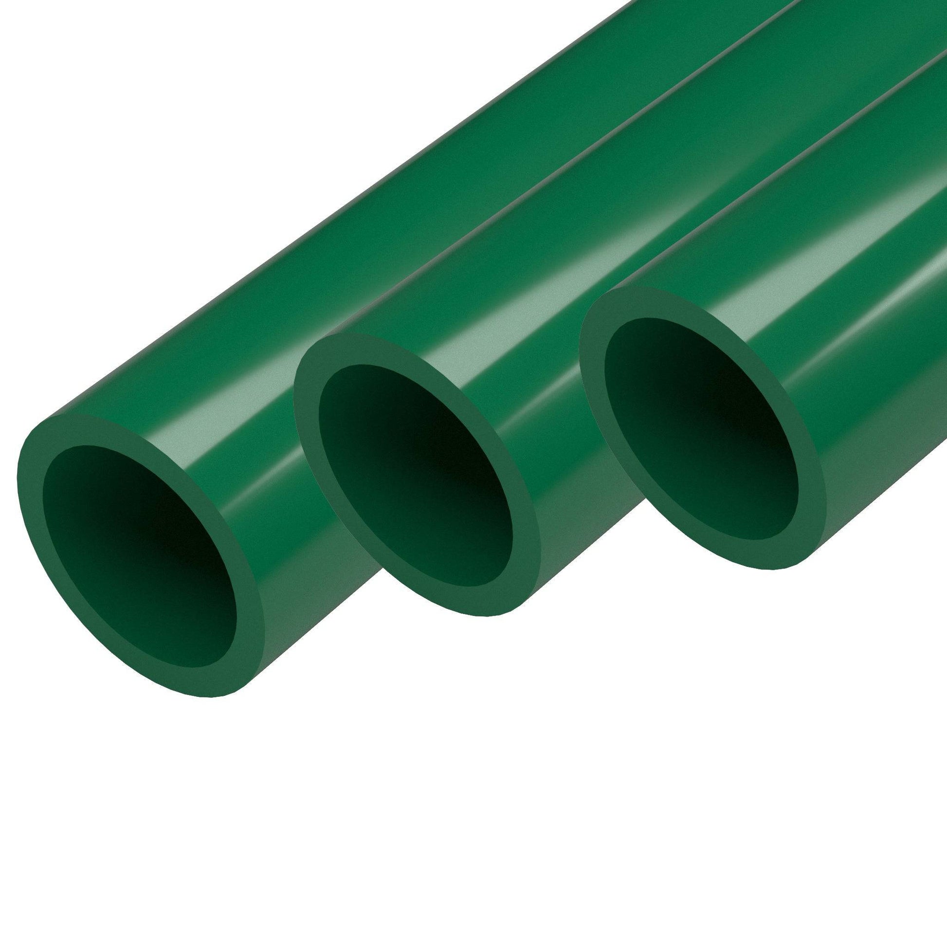 1-1/4 in. Sch 40 Furniture Grade PVC Pipe - Green - FORMUFIT