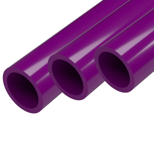 1-1/4 in. Sch 40 Furniture Grade PVC Pipe - Purple - FORMUFIT