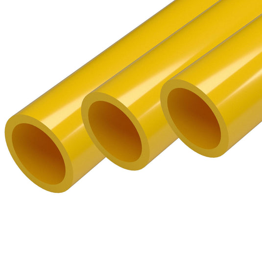 1-1/4 in. Sch 40 Furniture Grade PVC Pipe - Yellow - FORMUFIT