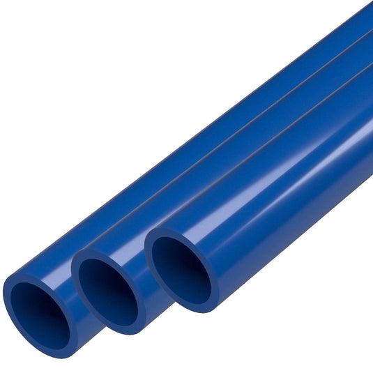 1/2 in. Sch 40 Furniture Grade PVC Pipe - Blue - FORMUFIT