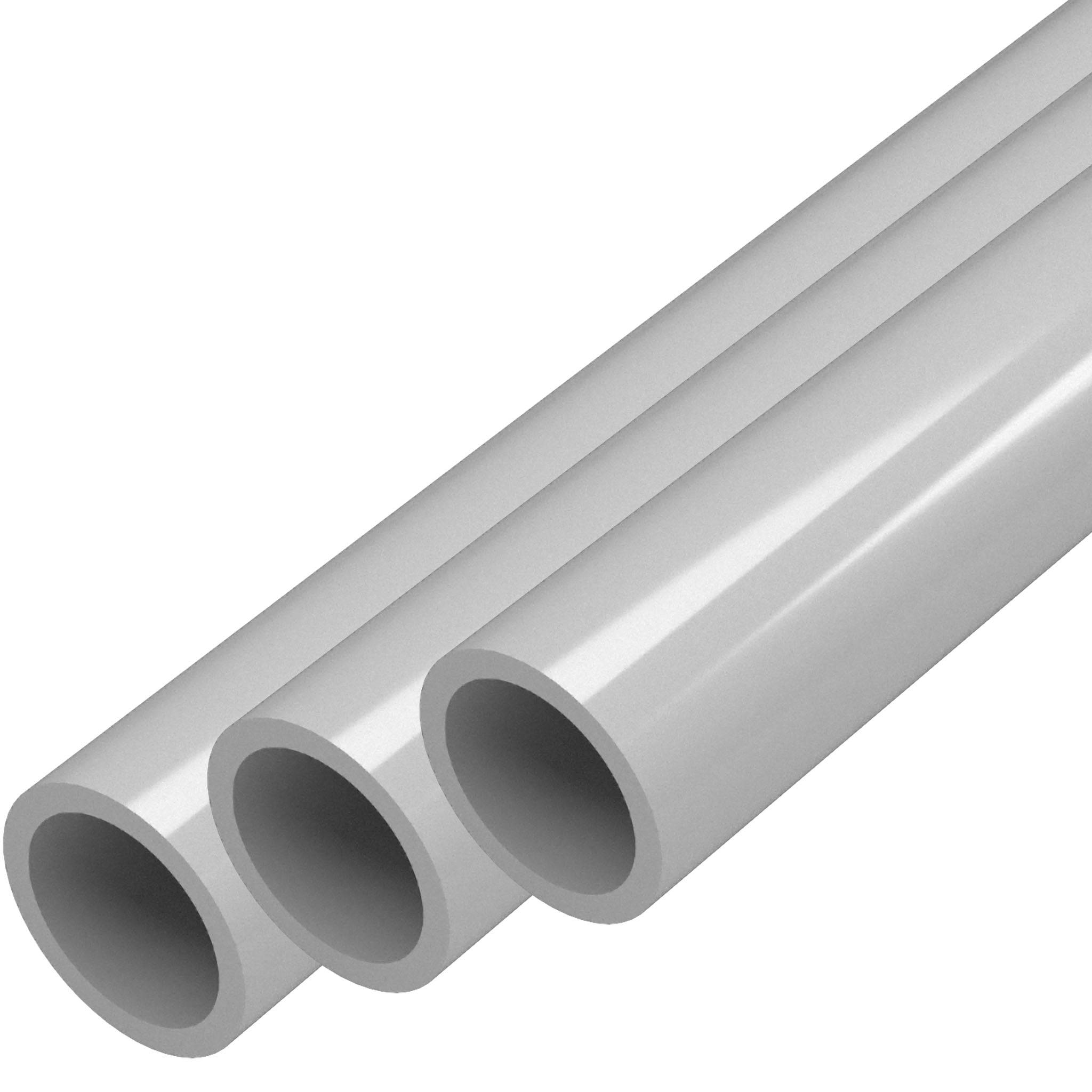 1/2 in. Sch 40 Furniture Grade PVC Pipe - Gray - FORMUFIT