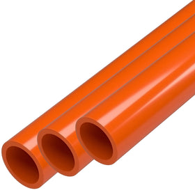 1/2 in. Sch 40 Furniture Grade PVC Pipe - Orange - FORMUFIT