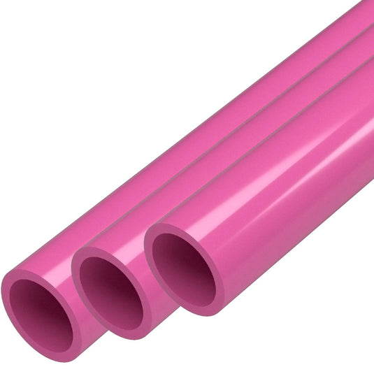 1/2 in. Sch 40 Furniture Grade PVC Pipe - Pink - FORMUFIT