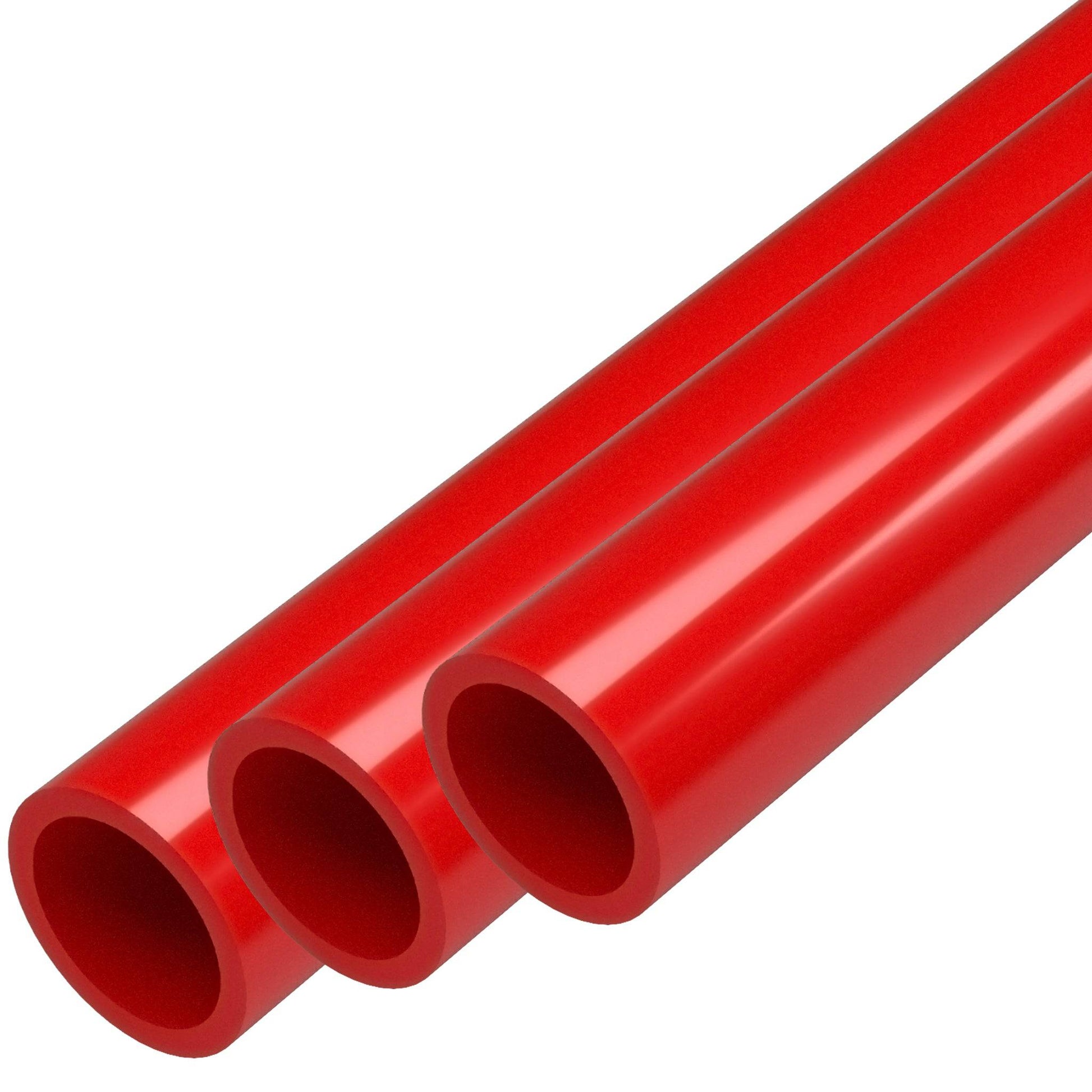 1/2 in. Sch 40 Furniture Grade PVC Pipe - Red - FORMUFIT