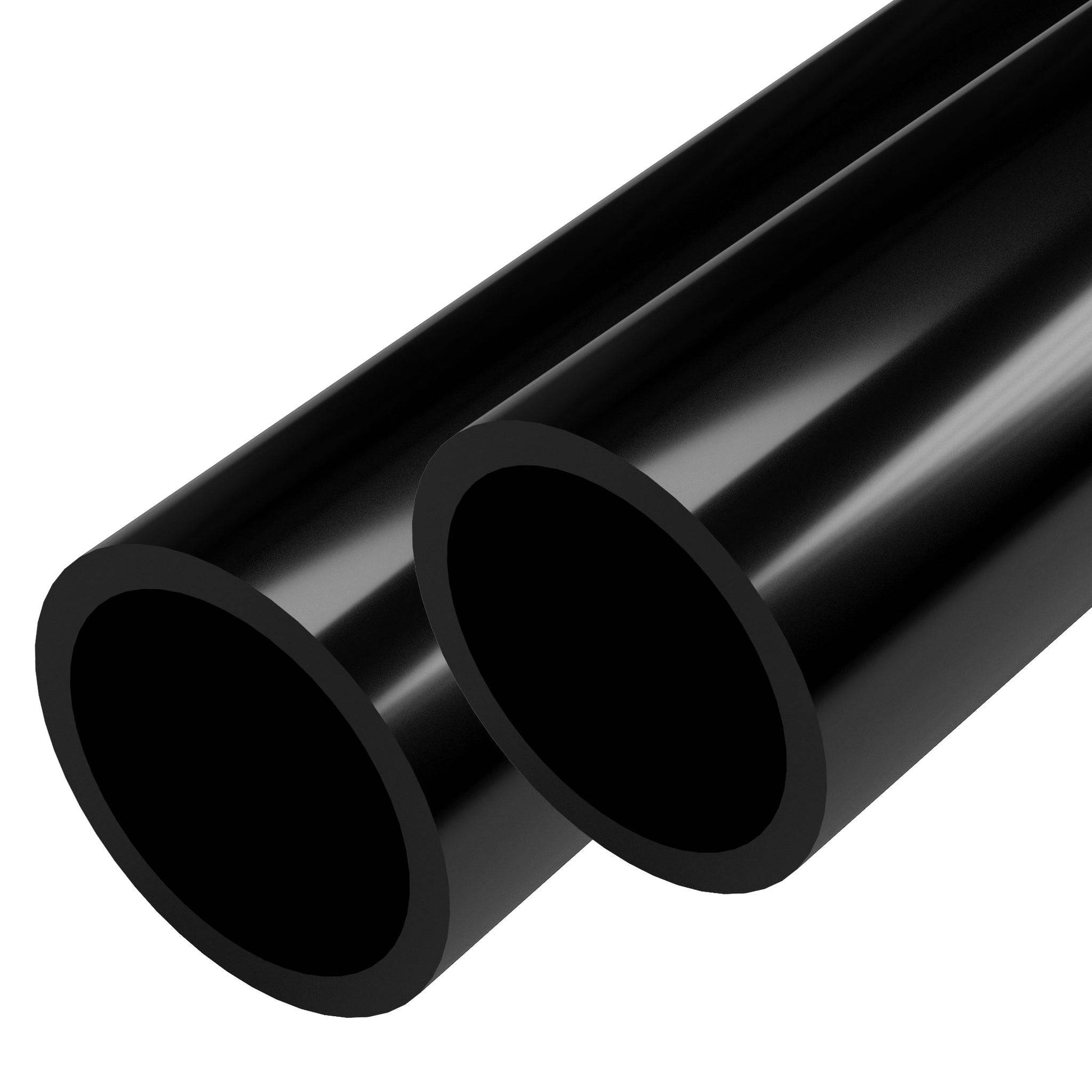 1-1/2 in. Sch 40 Furniture Grade PVC Pipe - Black - FORMUFIT