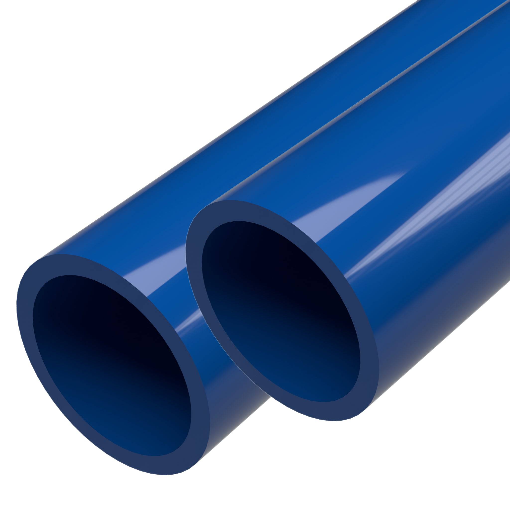 1-1/2 in. Sch 40 Furniture Grade PVC Pipe - Blue - FORMUFIT