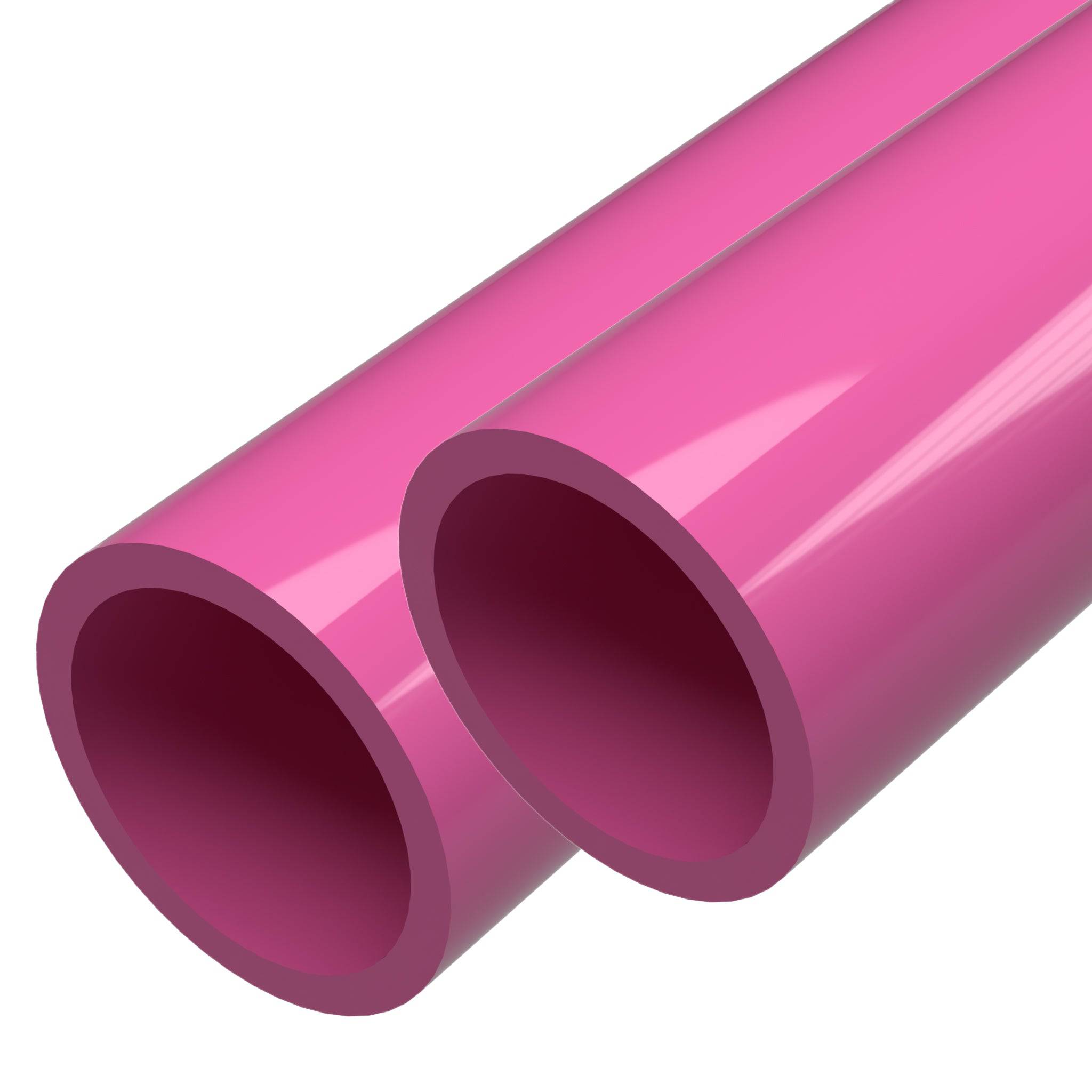 1-1/2 in. Sch 40 Furniture Grade PVC Pipe - Pink - FORMUFIT