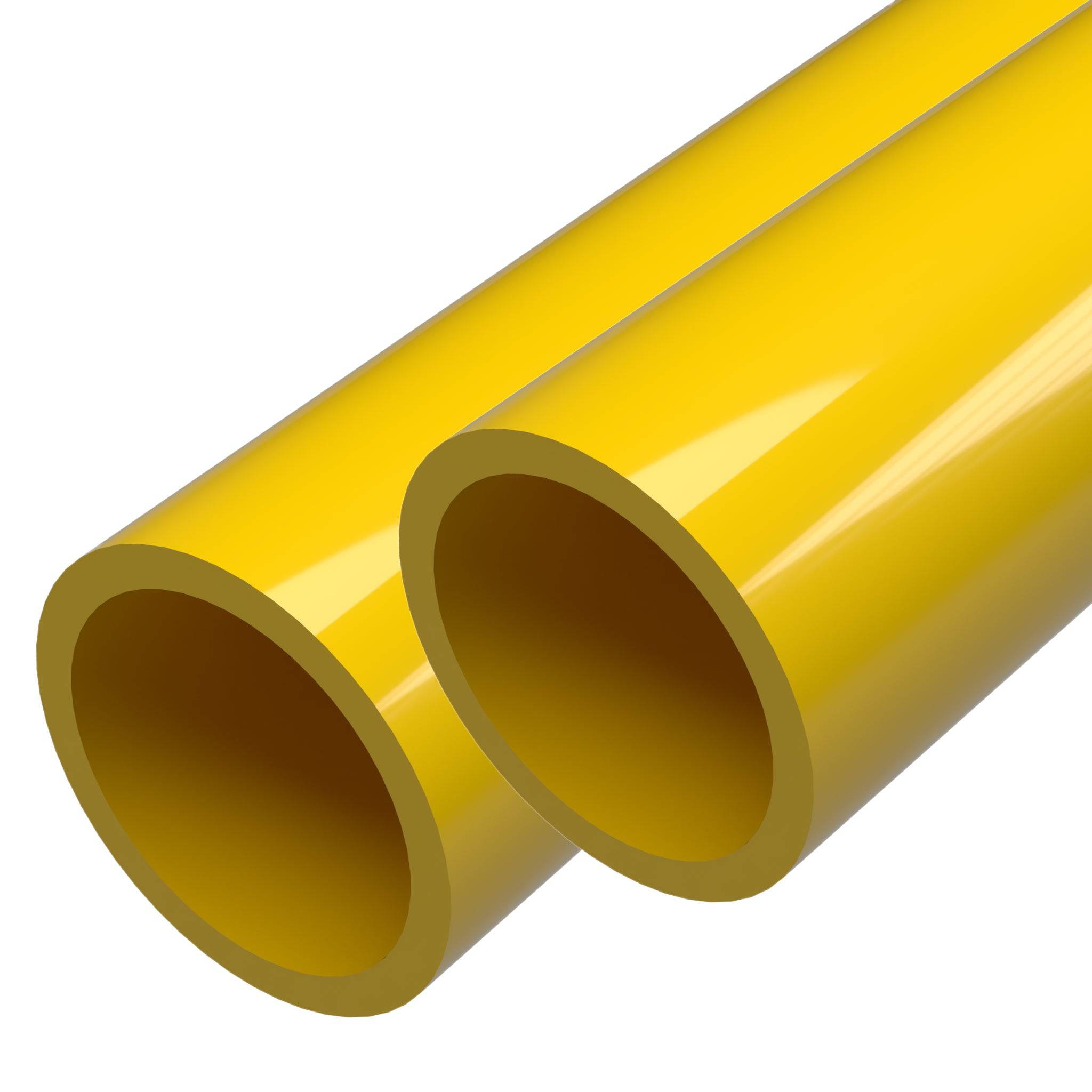 1-1/2 in. Sch 40 Furniture Grade PVC Pipe - Yellow - FORMUFIT