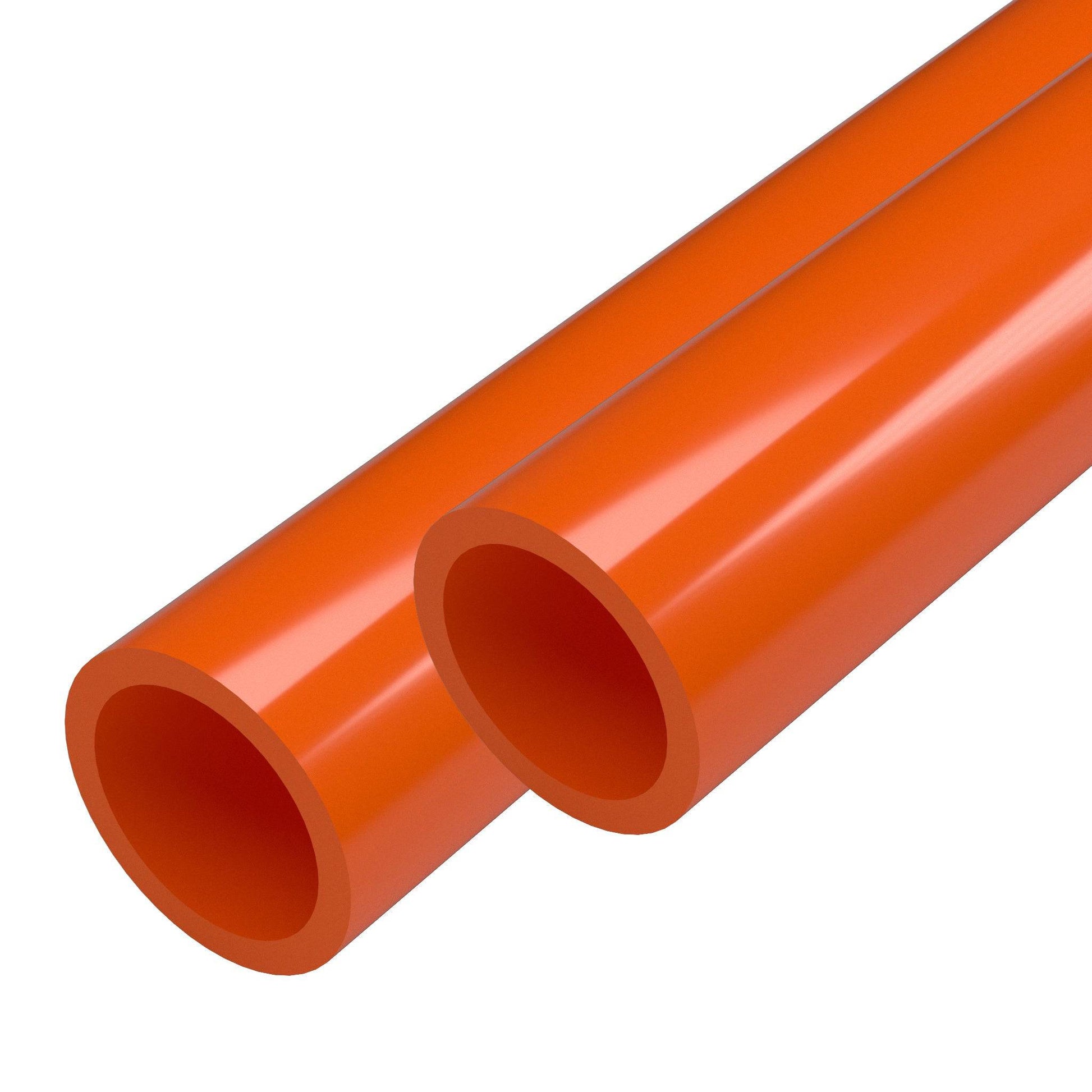 1-1/4 in. Sch 40 Furniture Grade PVC Pipe - Orange - FORMUFIT