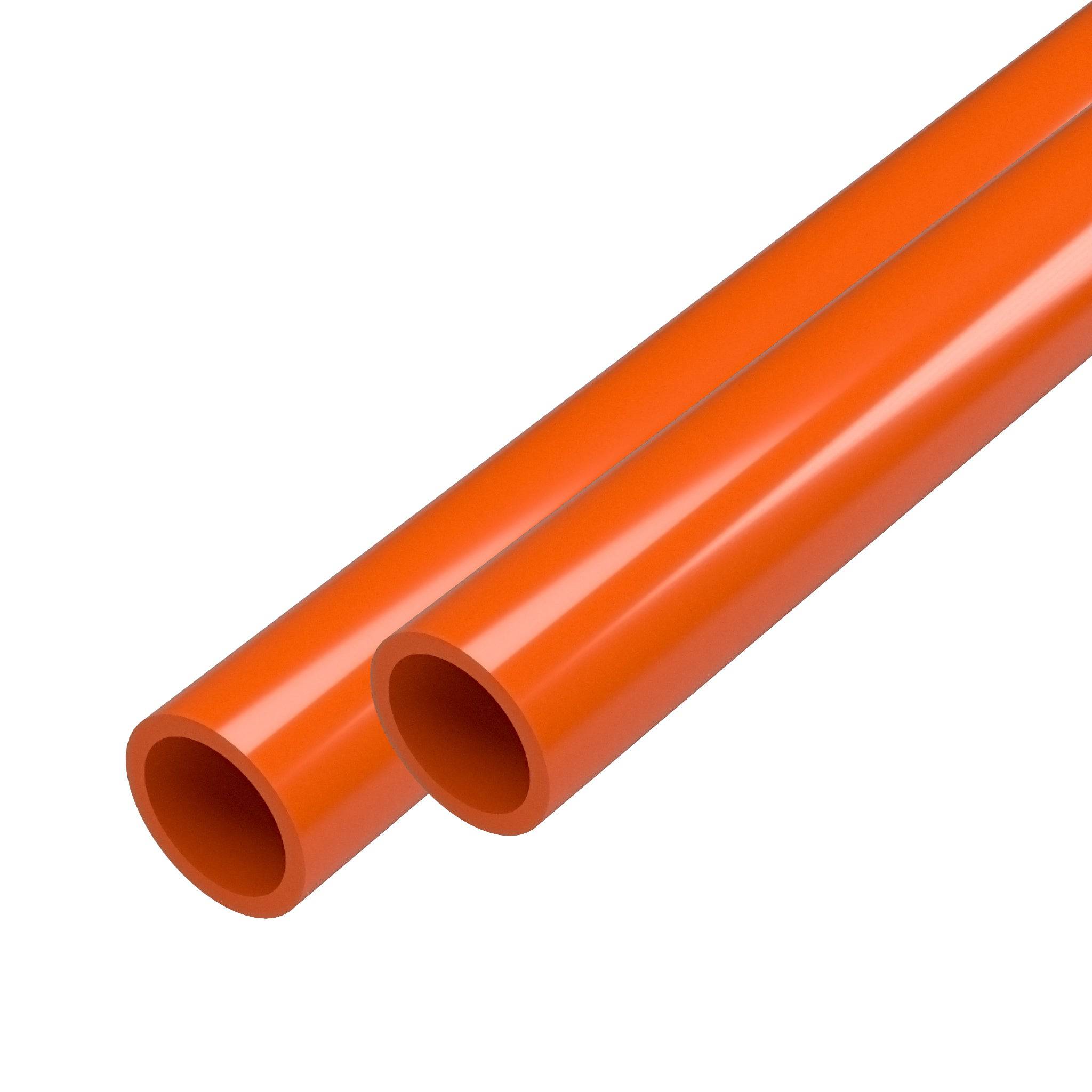 1/2 in. Sch 40 Furniture Grade PVC Pipe - Orange - FORMUFIT