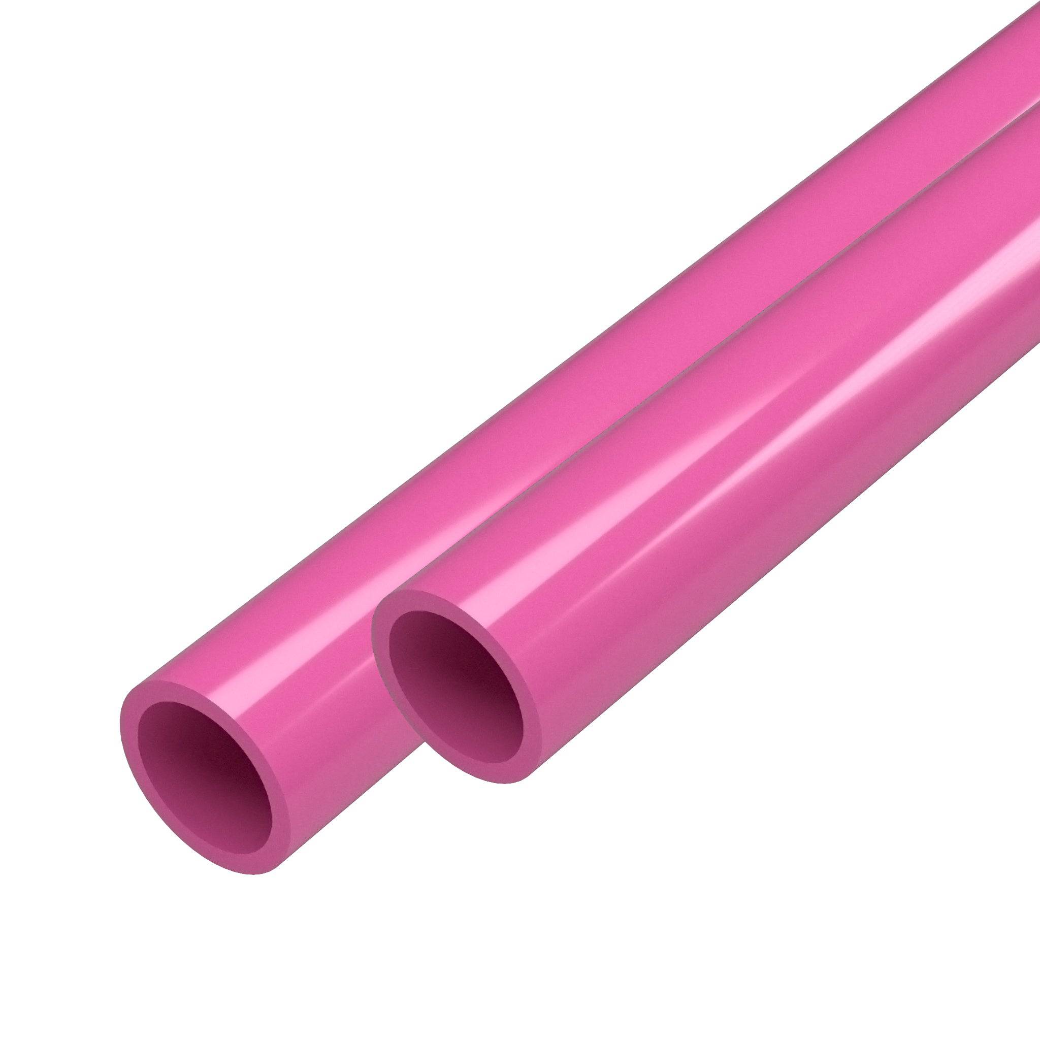 1/2 in. Sch 40 Furniture Grade PVC Pipe - Pink - FORMUFIT