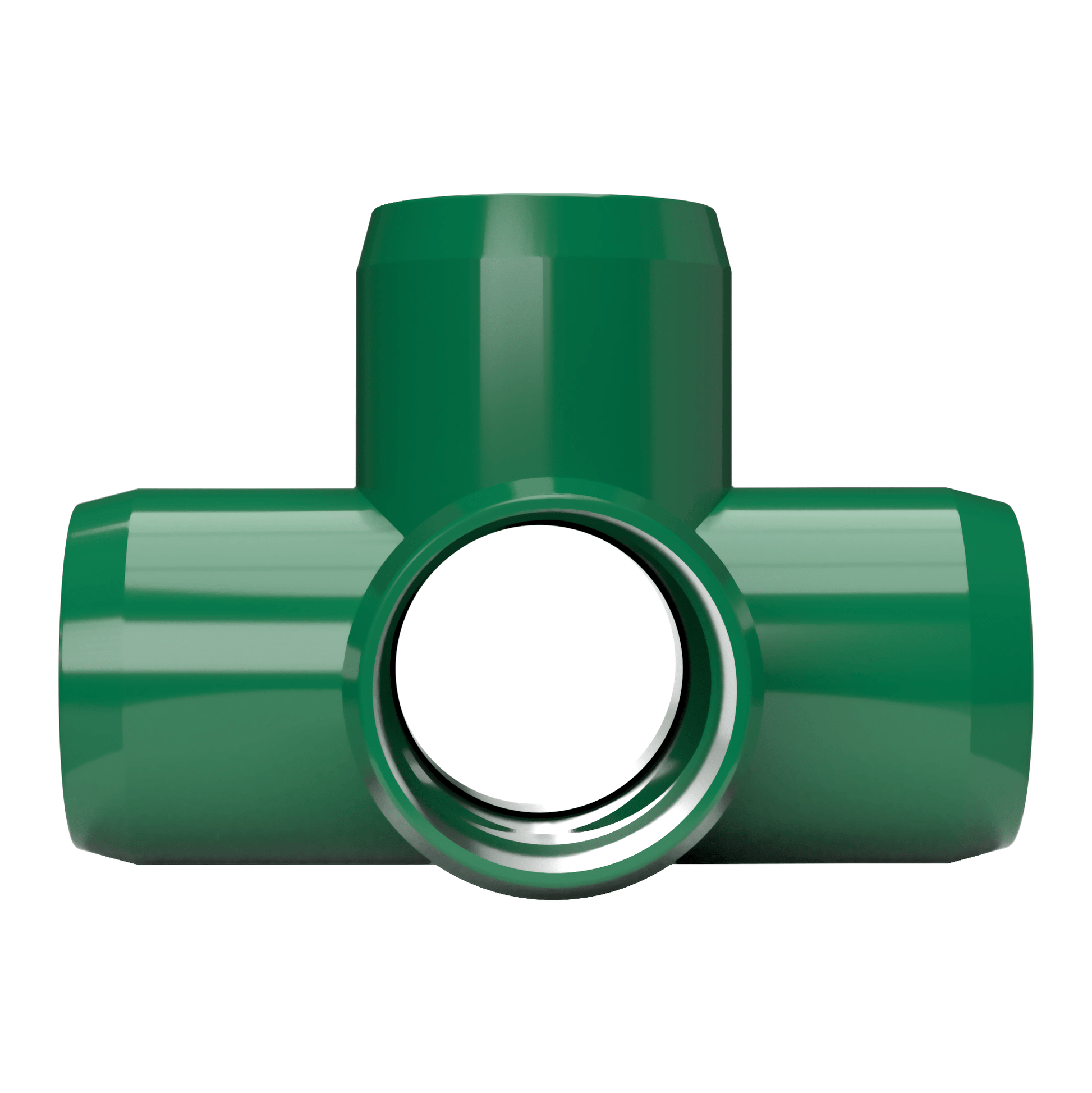 1-1/2 in. 5-Way Furniture Grade PVC Cross Fitting - Green - FORMUFIT