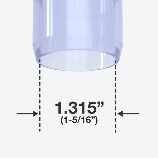 1/2 in. 5-Way Furniture Grade PVC Cross Fitting - Clear - FORMUFIT