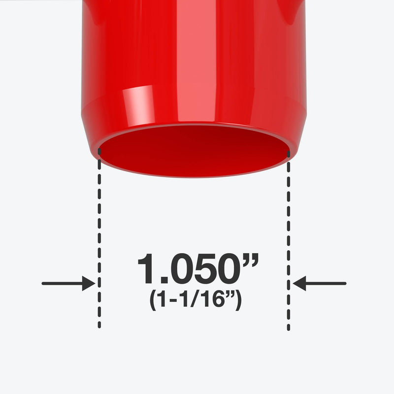 Load image into Gallery viewer, 3/4 in. 5-Way Furniture Grade PVC Cross Fitting - Red - FORMUFIT

