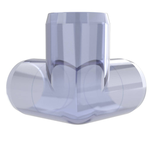 1-1/2 in. 3-Way Furniture Grade PVC Elbow Fitting - Clear - FORMUFIT