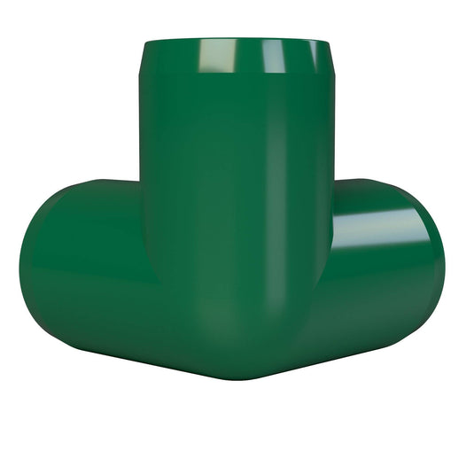 1-1/2 in. 3-Way Furniture Grade PVC Elbow Fitting - Green - FORMUFIT