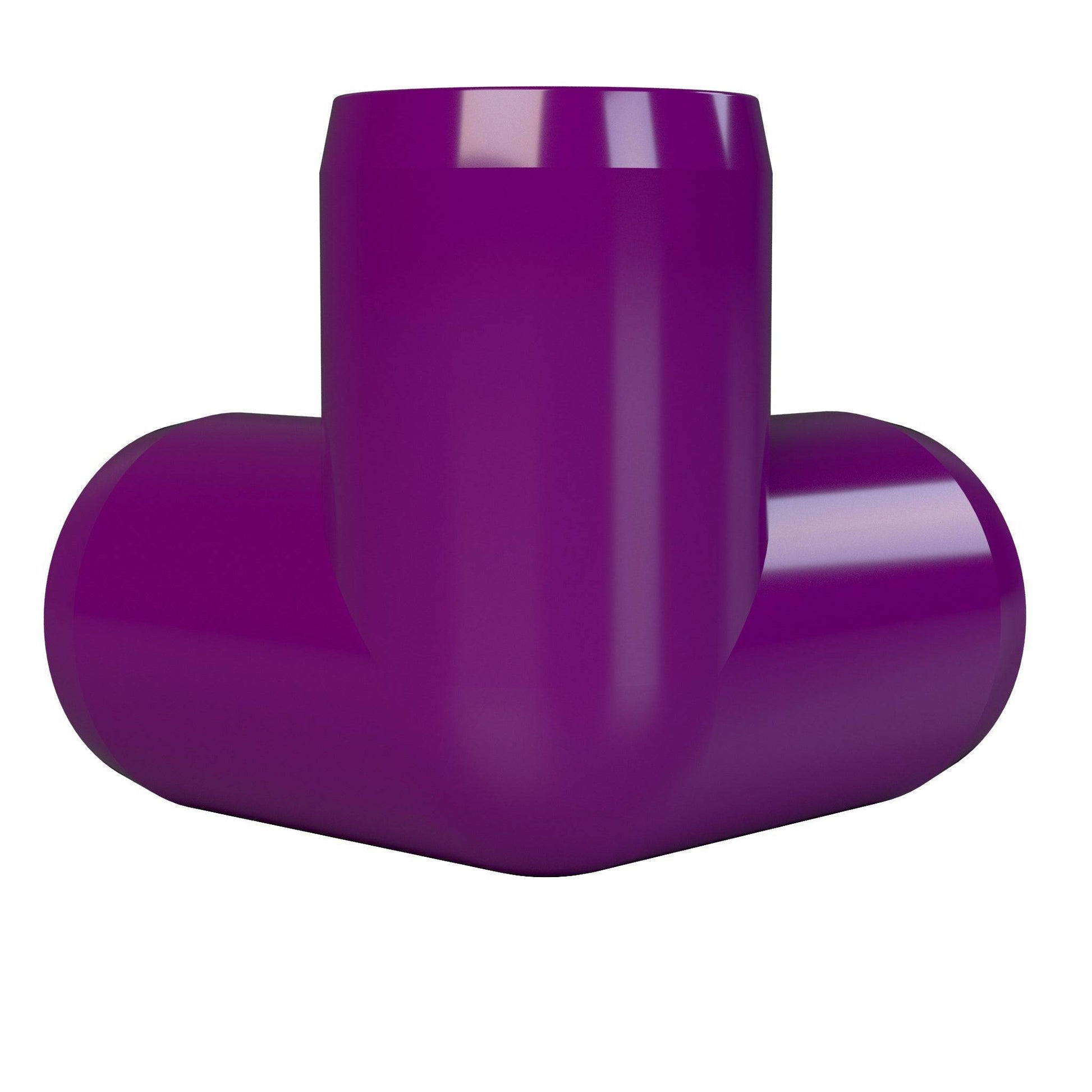 1-1/2 in. 3-Way Furniture Grade PVC Elbow Fitting - Purple - FORMUFIT