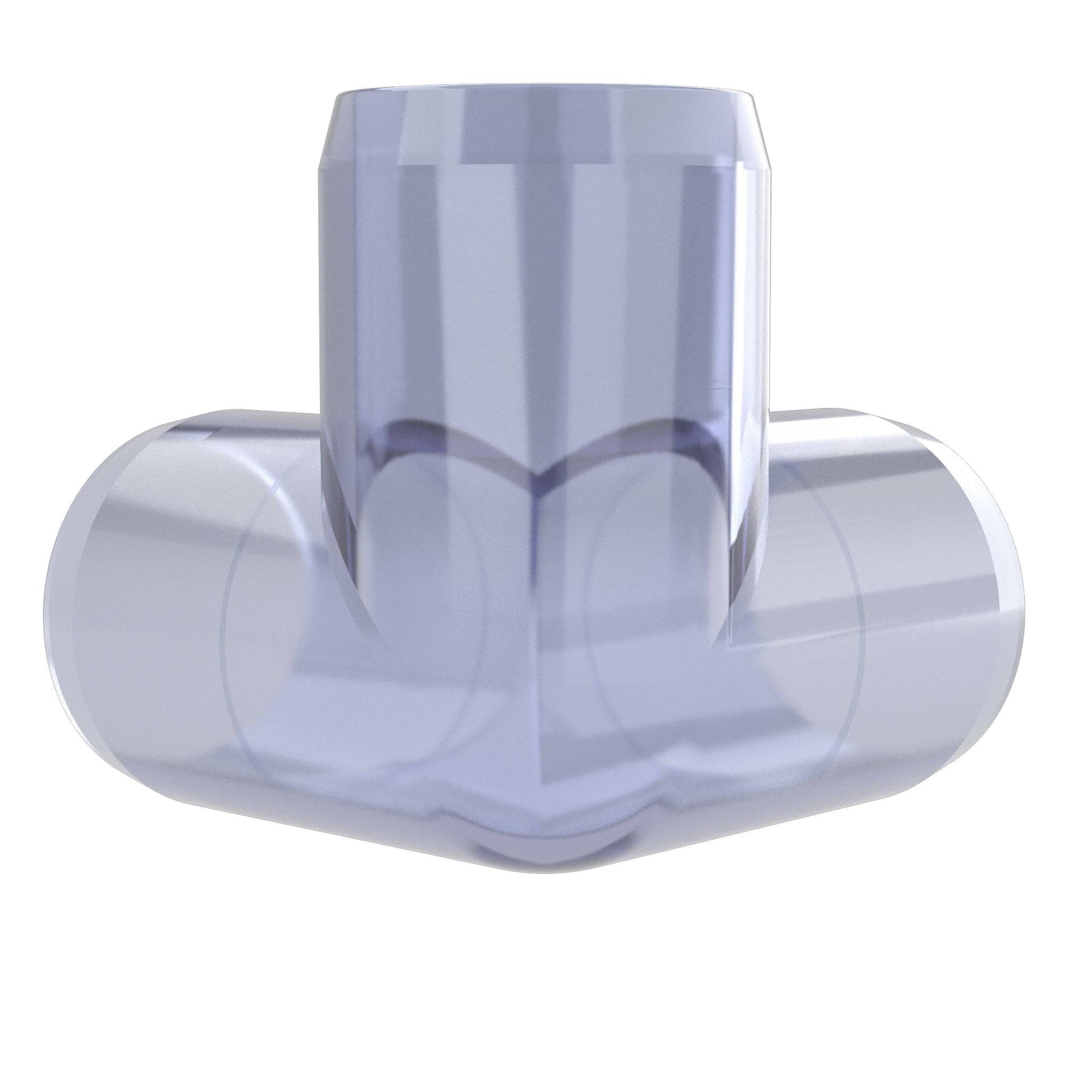 1-1/4 in. 3-Way Furniture Grade PVC Elbow Fitting - Clear - FORMUFIT