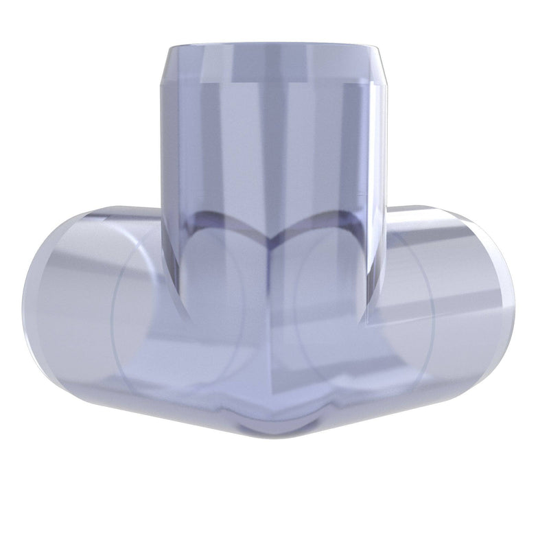 Load image into Gallery viewer, 1/2 in. 3-Way Furniture Grade PVC Elbow Fitting - Clear - FORMUFIT
