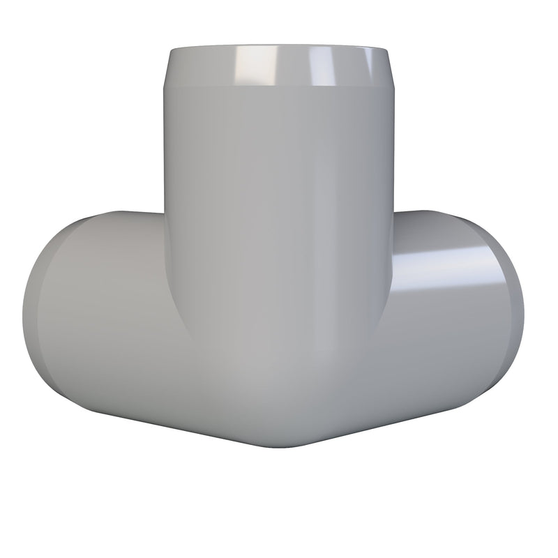 Load image into Gallery viewer, 1/2 in. 3-Way Furniture Grade PVC Elbow Fitting - Gray - FORMUFIT
