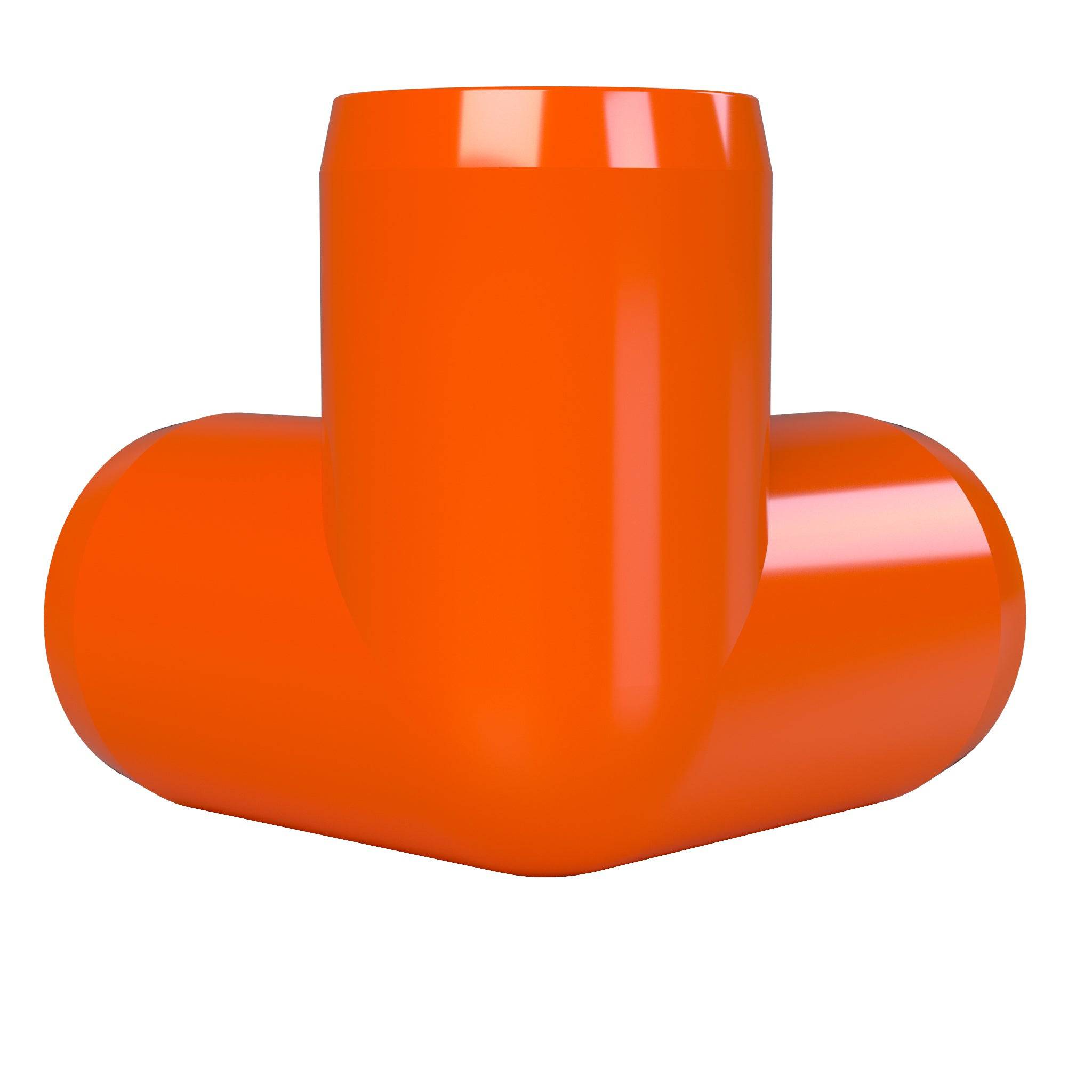 1/2 in. 3-Way Furniture Grade PVC Elbow Fitting - Orange - FORMUFIT