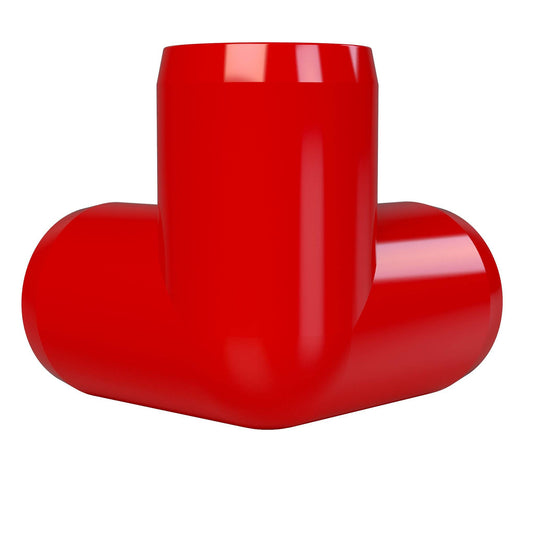 1/2 in. 3-Way Furniture Grade PVC Elbow Fitting - Red - FORMUFIT