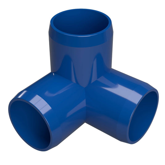 1 in. 3-Way Furniture Grade PVC Elbow Fitting - Blue - FORMUFIT
