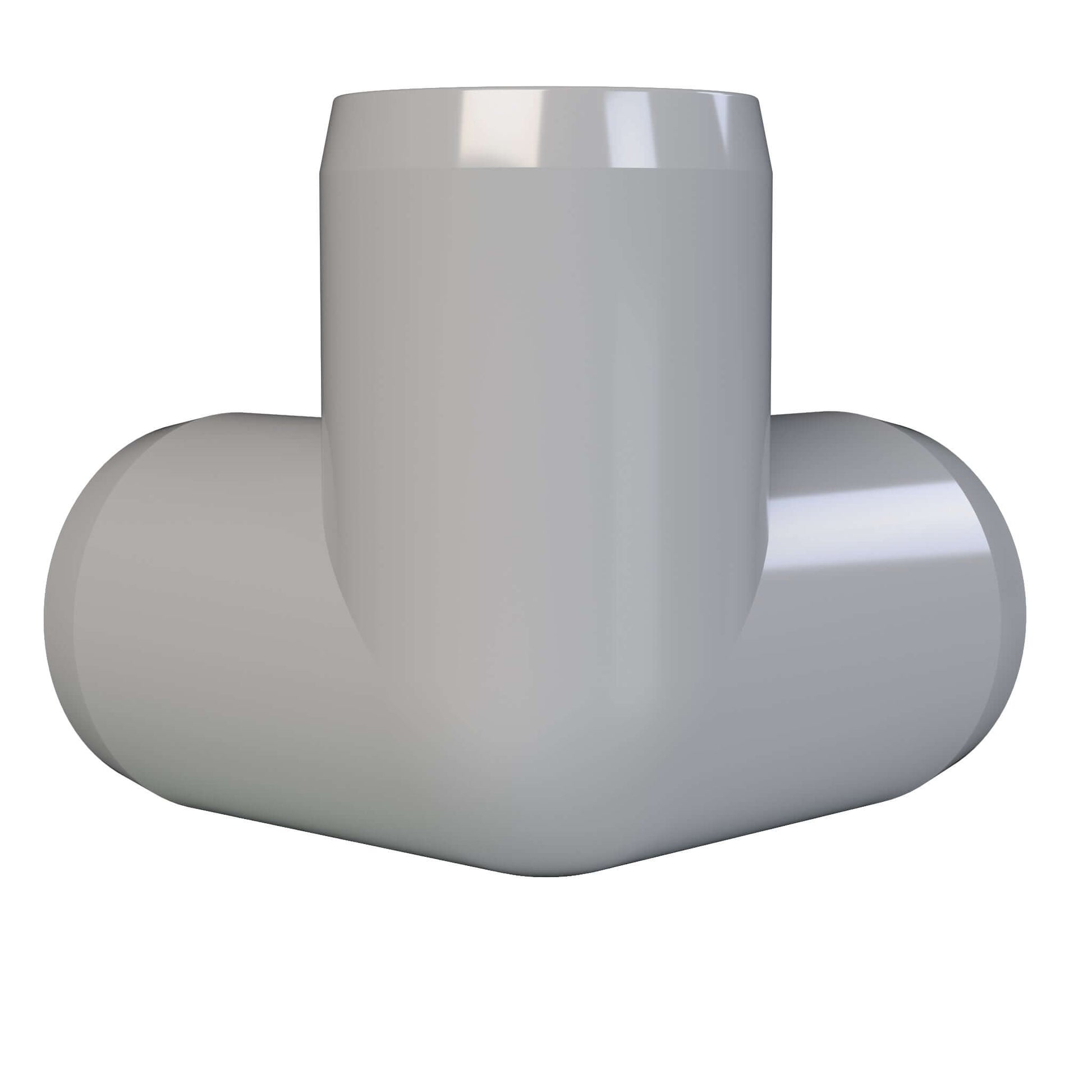 1 in. 3-Way Furniture Grade PVC Elbow Fitting - Gray - FORMUFIT