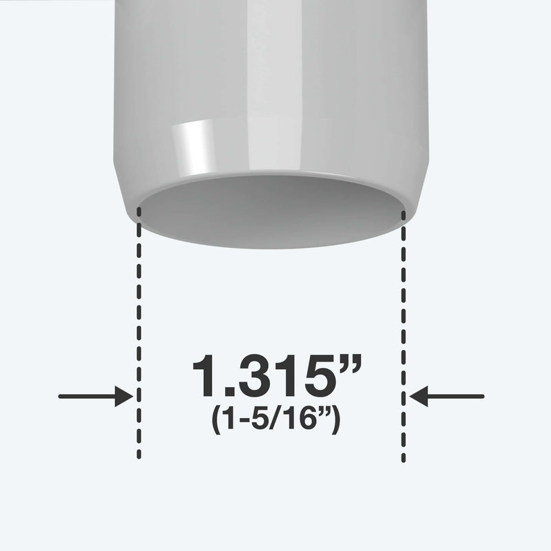 Load image into Gallery viewer, 1 in. 3-Way Furniture Grade PVC Elbow Fitting - Gray - FORMUFIT
