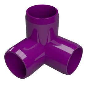 1 in. 3-Way Furniture Grade PVC Elbow Fitting - Purple - FORMUFIT