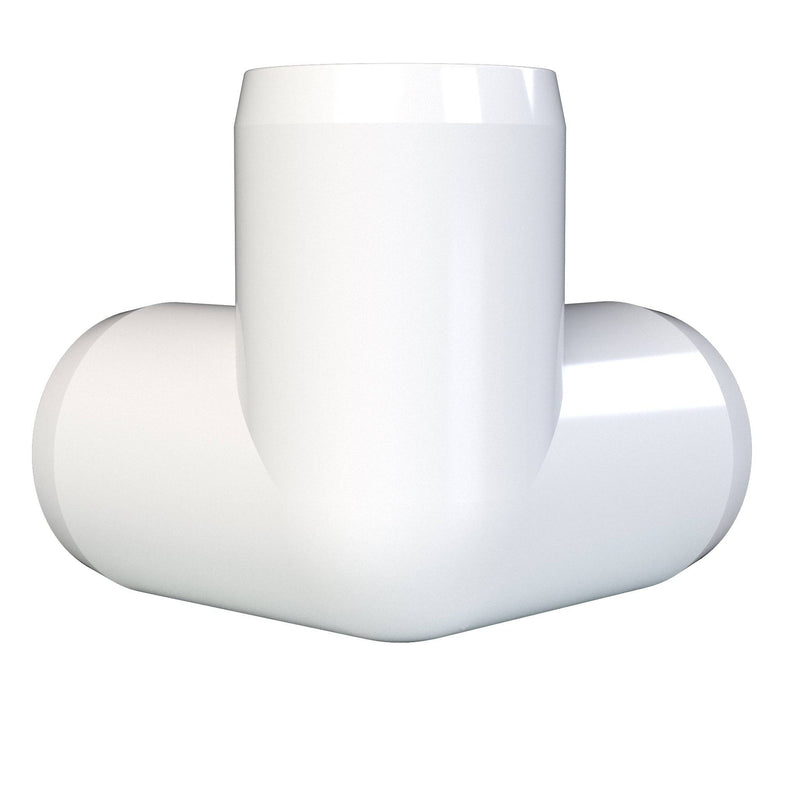 Load image into Gallery viewer, 3/4 in. 3-Way Furniture Grade PVC Elbow Fitting - White - FORMUFIT
