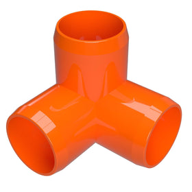 1/2 in. 3-Way Furniture Grade PVC Elbow Fitting - Orange - FORMUFIT