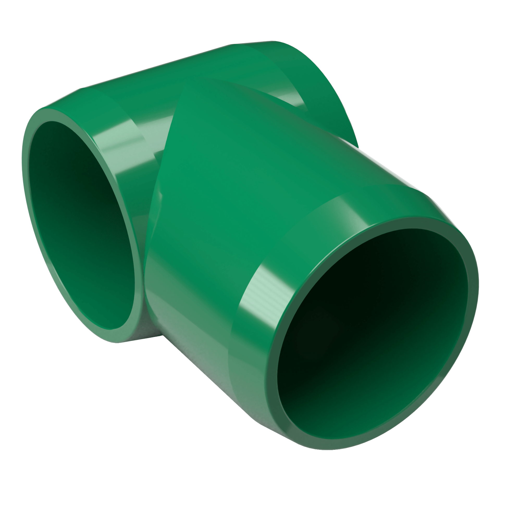 1-1/2 in. Slip Sling Furniture Grade PVC Tee - Green - FORMUFIT