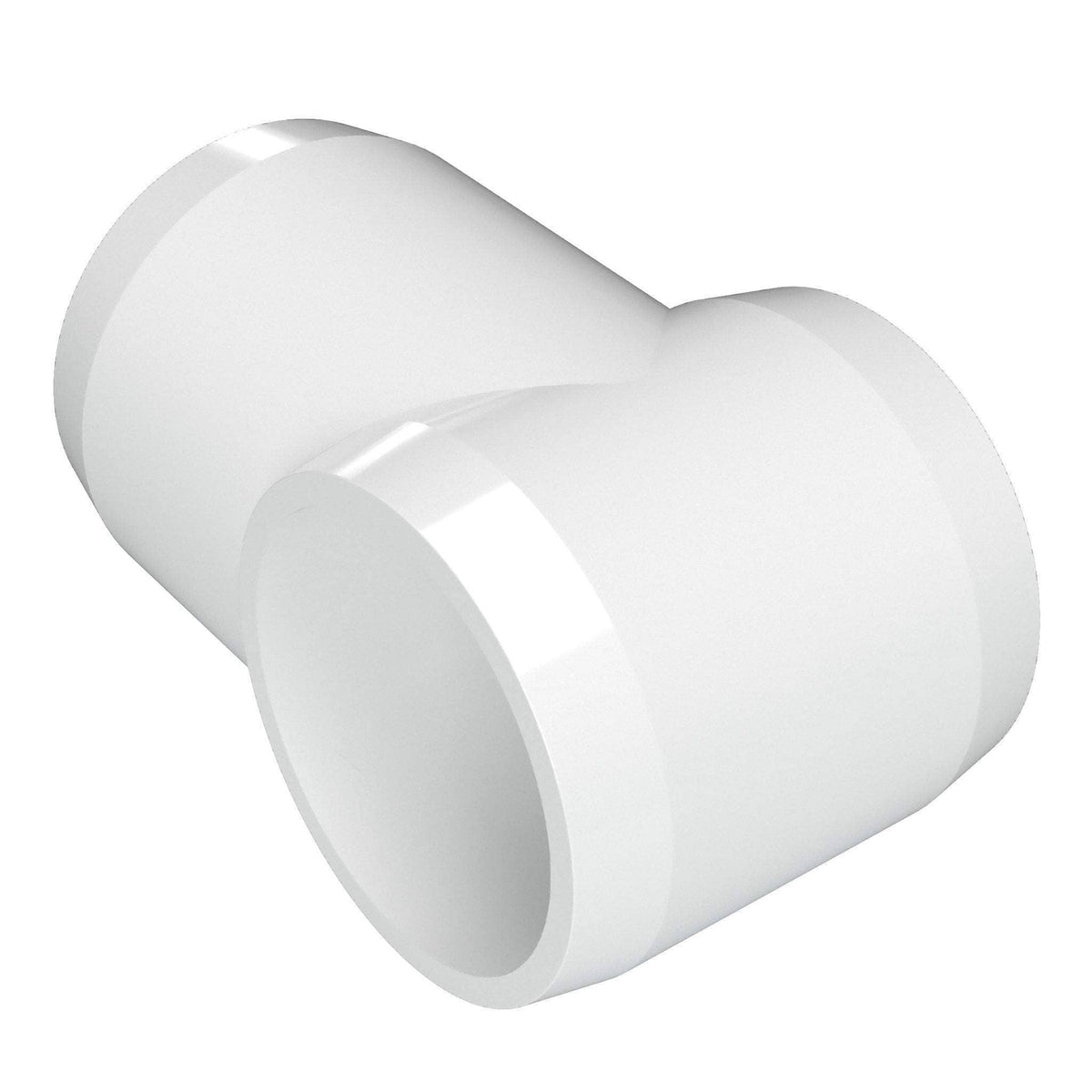 1 in. Slip Sling Furniture Grade PVC Tee - White | FORMUFIT