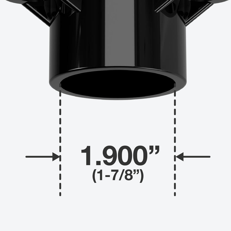 Load image into Gallery viewer, 1-1/2 in. Table Screw Furniture Grade PVC Cap - Black - FORMUFIT
