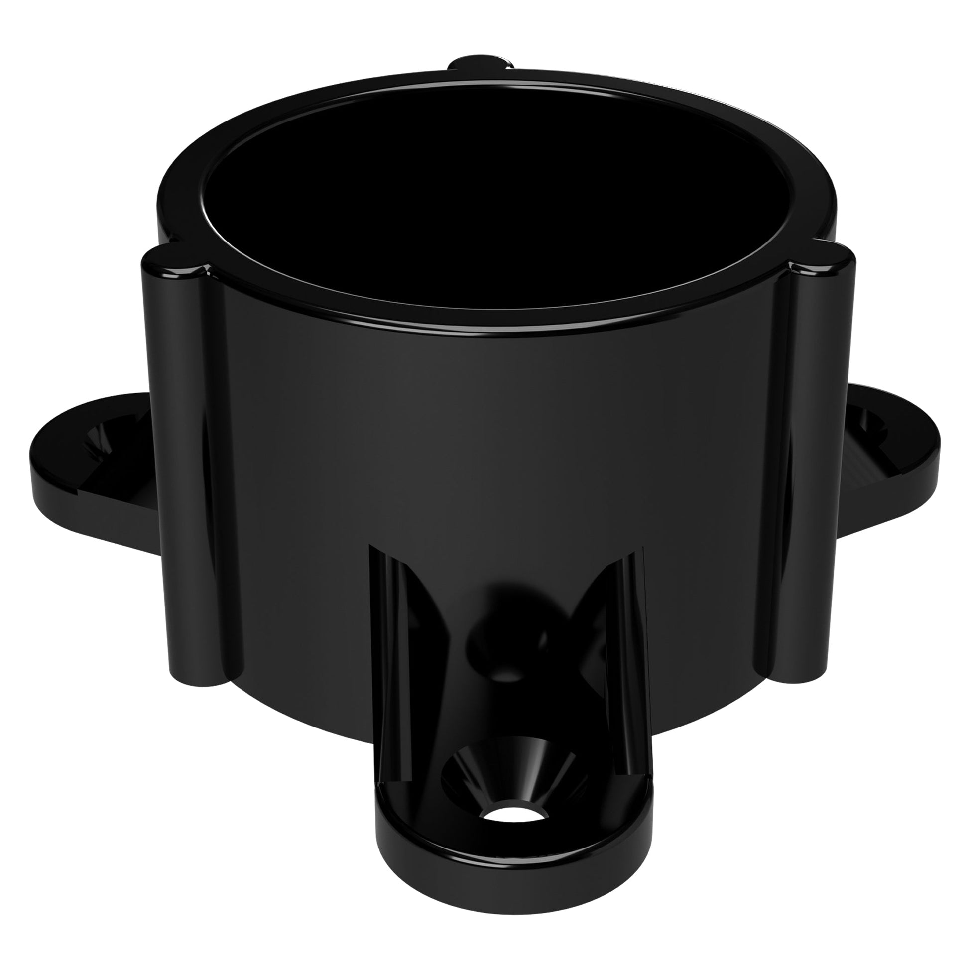 1-1/2 in. Table Screw Furniture Grade PVC Cap - Black - FORMUFIT