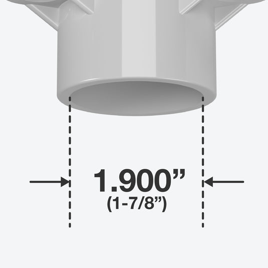 1-1/2 in. Table Screw Furniture Grade PVC Cap - Gray - FORMUFIT