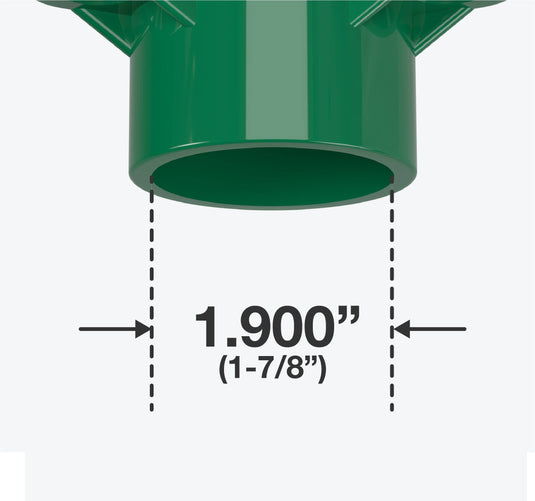 1-1/2 in. Table Screw Furniture Grade PVC Cap - Green - FORMUFIT