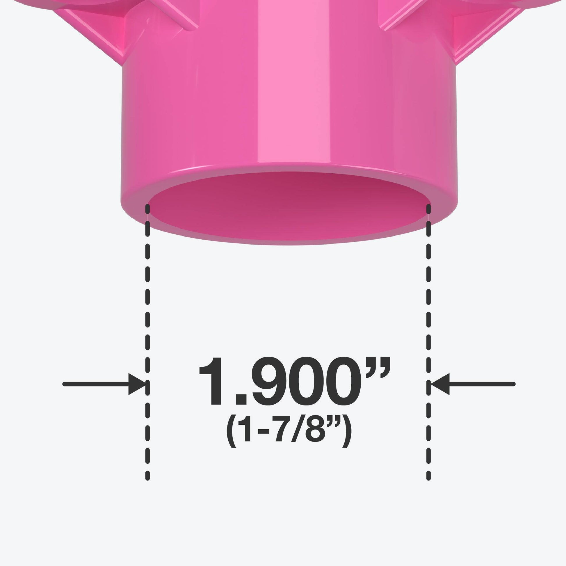 1-1/2 in. Table Screw Furniture Grade PVC Cap - Pink - FORMUFIT